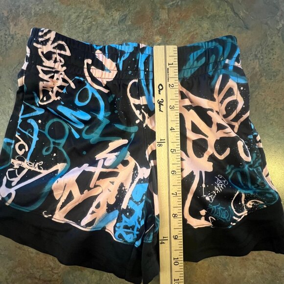 DSG Boys 2XS Multi Tagger Knit Training‎ Shorts Graffiti Print - Picture 4 of 8
